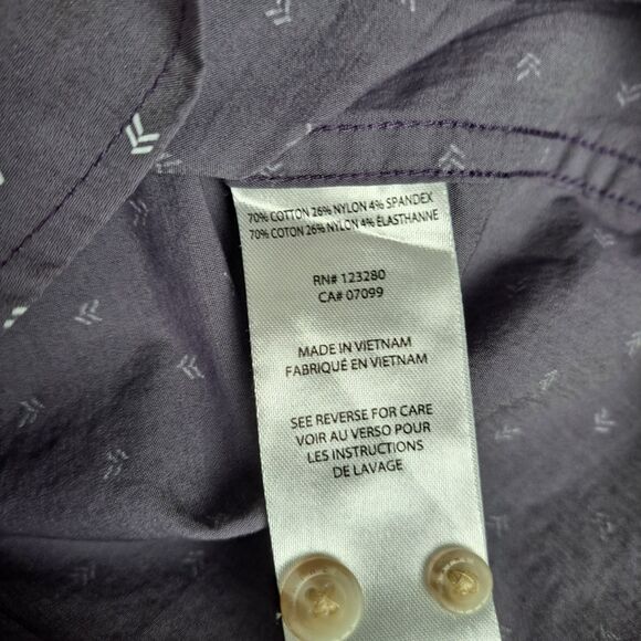 Travis Mathew Button Up Shirt Short Sleeve Golf Casual Arrow Print Medium - Picture 5 of 10